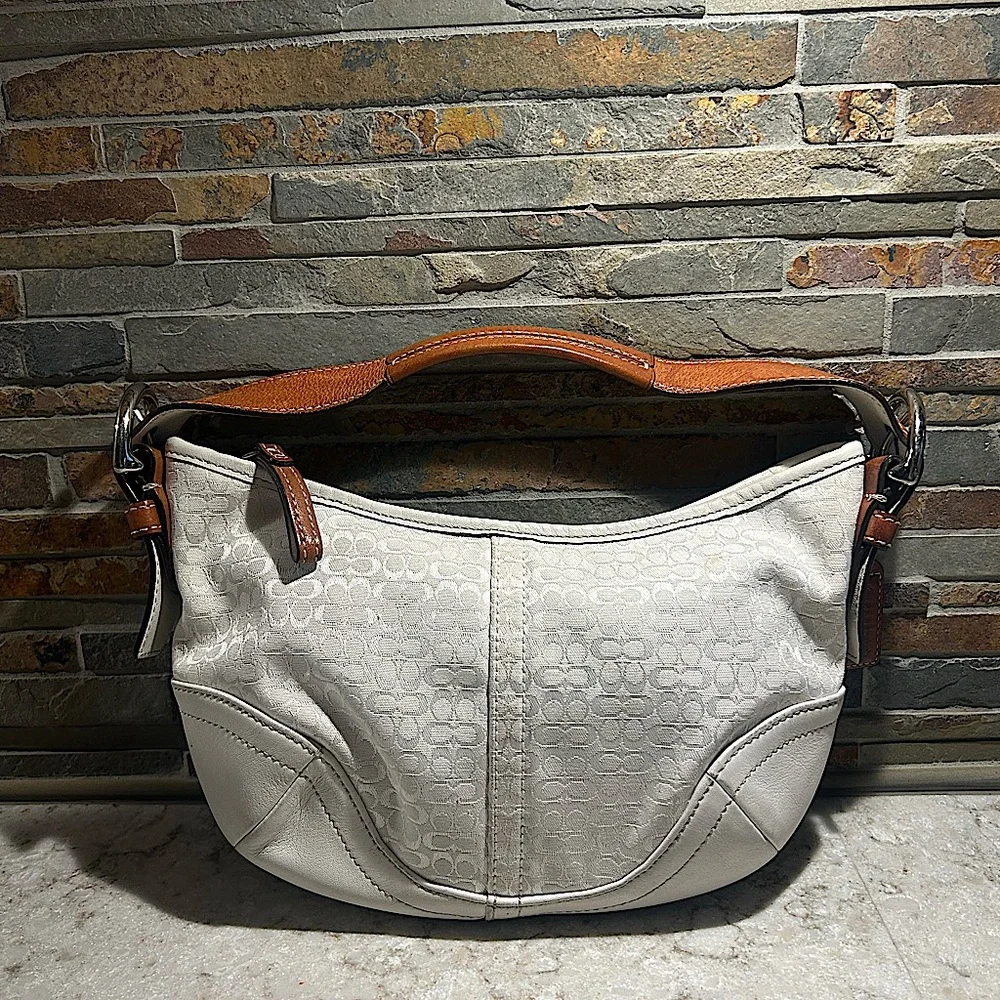 Coach white mini shoulder bag